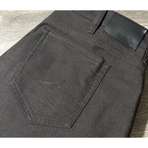 34 Heritage Courage Mid-Rise Straight Birdseye Dark Brown Pant SZ 40x30 (Hemmed)